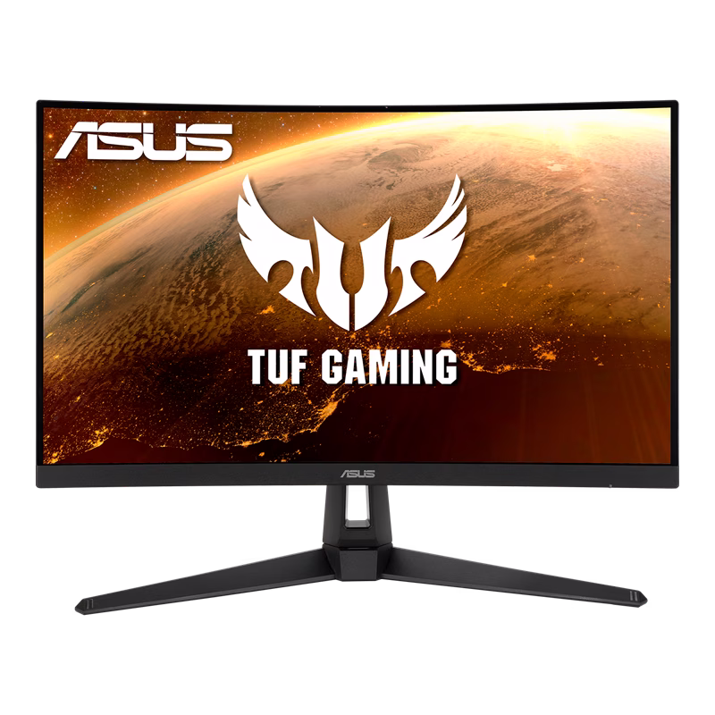 Asus TUF Gaming VG27VH1B Curved Gaming Monitor, 27 inch Full HD (1920x1080), 165Hz Refresh Rate, 1ms (MPRT) Extreme Low Motion Blur, AMD FreeSync Premium, HDMIx 1 / VGA x1, Black | VG27VH1B image
