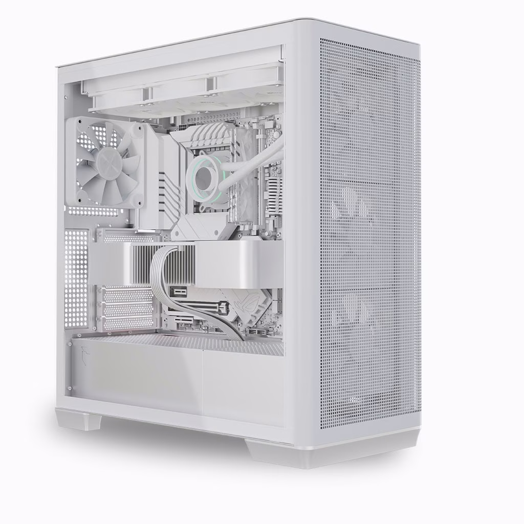 APNX C1-R C1-R-BK-v3 ATX Mid Tower Computer Case, 4x Pre-Installed 120mm PWM Fans, Up To 360mm Radiators, 0.8mm Steel Thickness, Vertical GPU Holder Kit, White | APCM-CR01343.21 – Buy Online