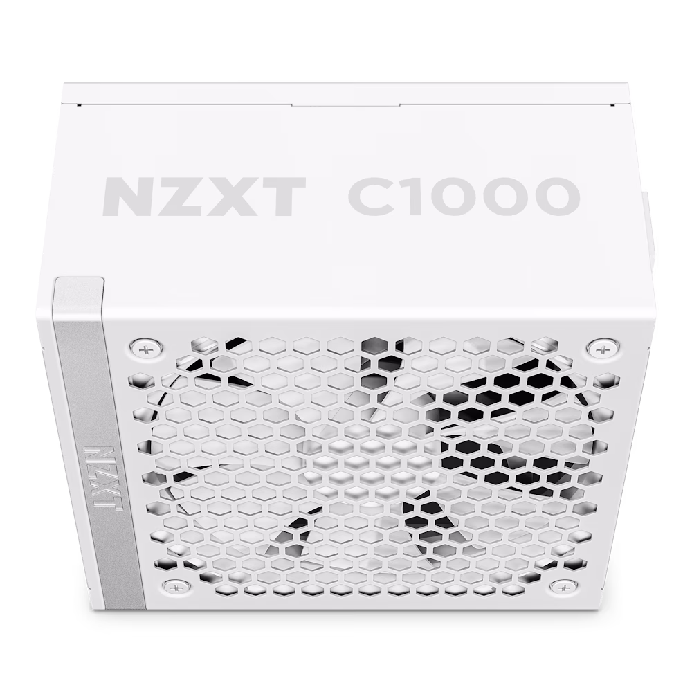 NZXT C1000 80 PLUS Gold Fully Modular Power Supply, 1000W, Fluid Dynamic Bearing, 80 Plus Gold, Japanese Capacitors, Active PF Correction, Matte White | PA-0G2BW-UK thumbnail 3