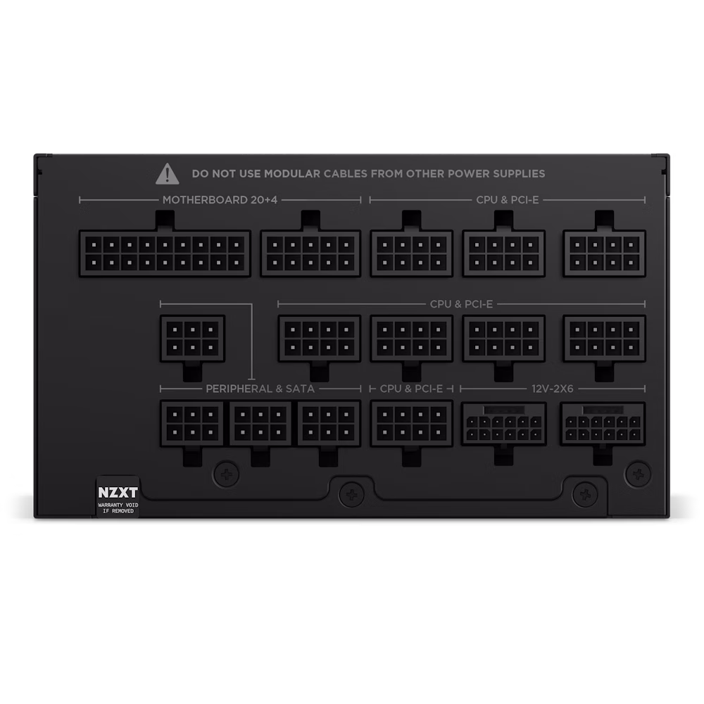 NZXT C1500 Platinum ATX 3.1 1500 Watt 80 PLUS Platinum Fully Modular Power Supply (PSU), Digitally-controlled Power, Dual PCIe 5.1 Connectors, Magnetic Levitation Bearing (ML), Zero Fan Mode, Black | PA-5P1BB-UK thumbnail 4