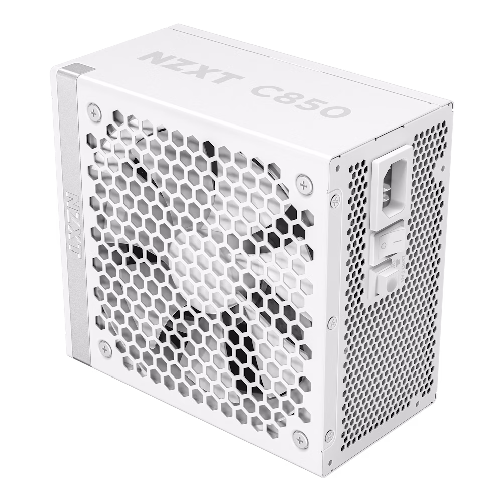 NZXT C850 80 PLUS Gold Fully Modular Power Supply, 850W, ATX12V v3.1, Fluid Dynamic Bearing, 80 Plus Gold, Japanese Capacitors, Active PF Correction, Matte White | PA-8G2BW-UK thumbnail 5