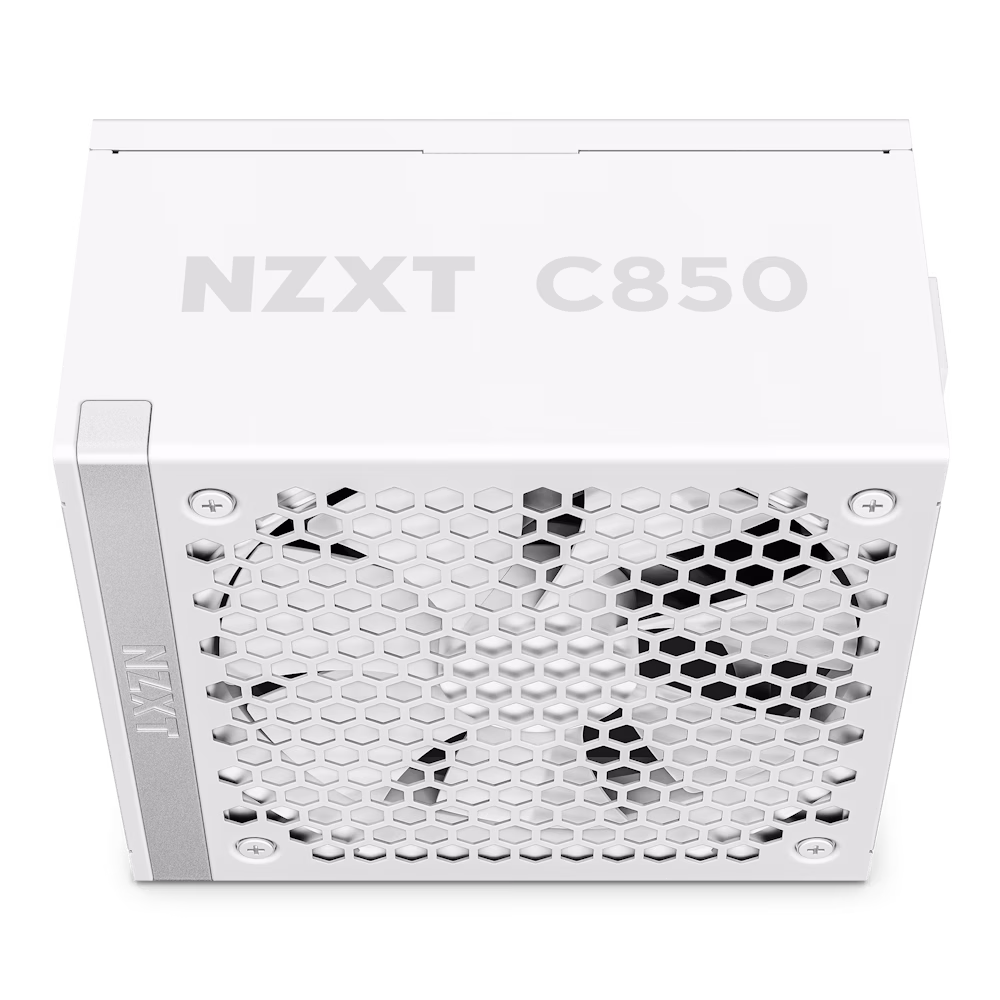 NZXT C850 80 PLUS Gold Fully Modular Power Supply, 850W, ATX12V v3.1, Fluid Dynamic Bearing, 80 Plus Gold, Japanese Capacitors, Active PF Correction, Matte White | PA-8G2BW-UK thumbnail 4