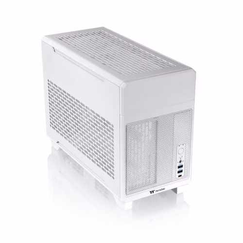Thermaltake TR100 Mini Tower Chassis (Mini ITX Case), Supports Mini ITX Motherboard, 280mm AIO Cooler, SFX PSU, USB 3.2 (Gen 2) Type-C, HD Audio,  Snow | CA-11A-00S6NN-00 thumbnail 3