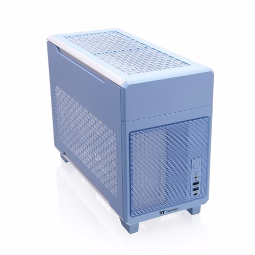 Thermaltake TR100 Hydrangea Blue Mini Tower Chassis (Mini ITX Case), Supports Mini ITX Motherboard, 280mm AIO Cooler, SFX PSU, USB 3.2 (Gen 2) Type-C, HD Audio | CA-11A-00SFNN-00 thumbnail 4