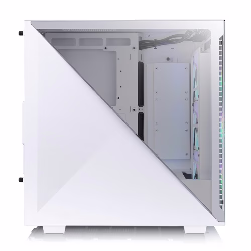 Thermaltake Divider 300 TG ARGB Mid Tower Chassis, Tempered Glass x 2, Front 120 x 120 x 25 mm ARGB fan, Rear 120 x 120 x 25 mm Turbo fan, 7x Expansion Slots, White | CA-1S2-00M6WN-01 thumbnail 2