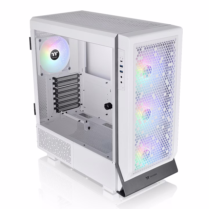 Thermaltake Ceres 500 TG ARGB Snow Mid Tower Gaming Case, 3mm Tempered Glass x 1, USB 3.2 (Gen 2) Type-C x 1, USB 3.0 x 2, HD Audio x 1, Snow White | CA-1X5-00M6WN-00 – Buy Online