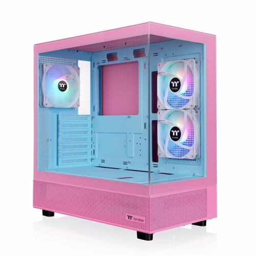 Thermaltake View 270 Plus TG ARGB Bubble Pink Mid Tower Case, Tempered Glass, 3x pre-installed Fans, 360mm Radiator Support, E-ATX MOBO Supports | CA-1Y7-00MAWN-00 image