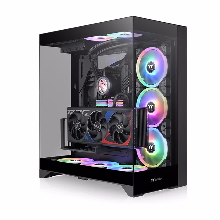 Thermaltake CTE E550 TG Black Mid Tower ATX Case, 3 Tempered Glass Panels, Three-Way VGA Installations Dual Chamber Design,  Hidden-Connector Mobo Support | CA-1Z8-00M1WN-00 thumbnail 2