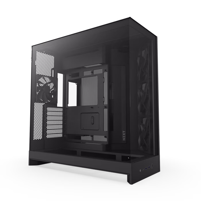 NZXT H9 Flow Large Dual-Chamber Mid-Tower ATX Airflow Case (2025), Panoramic View, Back-Connect Motherboard Compatible, Radiator Upto 420mm, Pre-Installed Fans 1x F140Q (CV), 1x F120Q (CV), Black | CM-H92FB-01 image