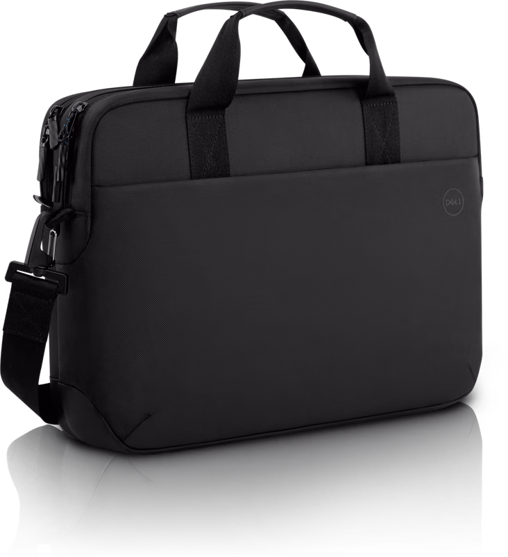 Dell EcoLoop Pro Briefcase 15, 840D fabric, 4.3 in x 11.4 in, Fits most Dell screen sizes up to 15.6",  100% recycled ocean-bound plastic, Weather-resistant, adjustable shoulder strap, luggage pass through, reflective accent thumbnail 8