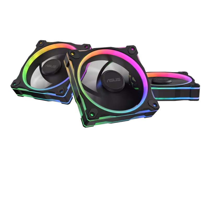 ASUS Prime MR120 ARGB Reverse 120mm Black Case Fan - Triple Pack, 1600 rpm (+/-10%) Speed, 58 CFM Airflow, 1.38 mm H2O Pressure, 23 dB(A) Noise Level | 90DA00L0-B09020 thumbnail 6