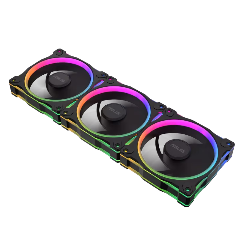 ASUS Prime MR120 ARGB Reverse 120mm Black Case Fan - Triple Pack, 1600 rpm (+/-10%) Speed, 58 CFM Airflow, 1.38 mm H2O Pressure, 23 dB(A) Noise Level | 90DA00L0-B09020 – Buy Online