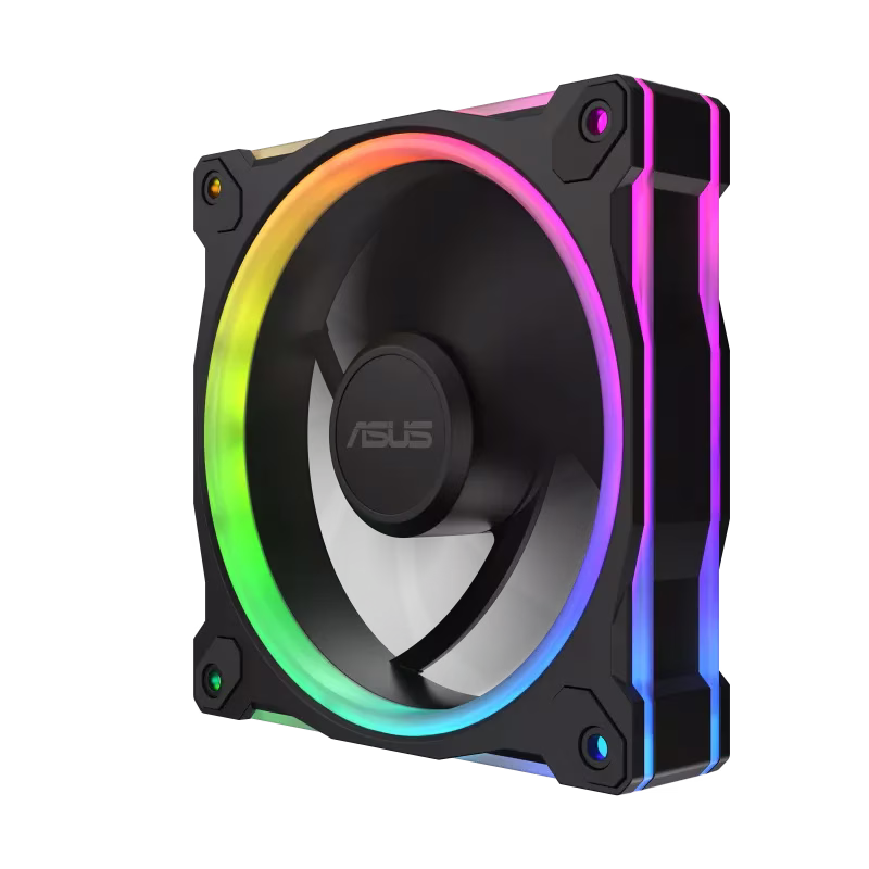 ASUS Prime MR120 ARGB Reverse 120mm Black Case Fan - Triple Pack, 1600 rpm (+/-10%) Speed, 58 CFM Airflow, 1.38 mm H2O Pressure, 23 dB(A) Noise Level | 90DA00L0-B09020 thumbnail 2