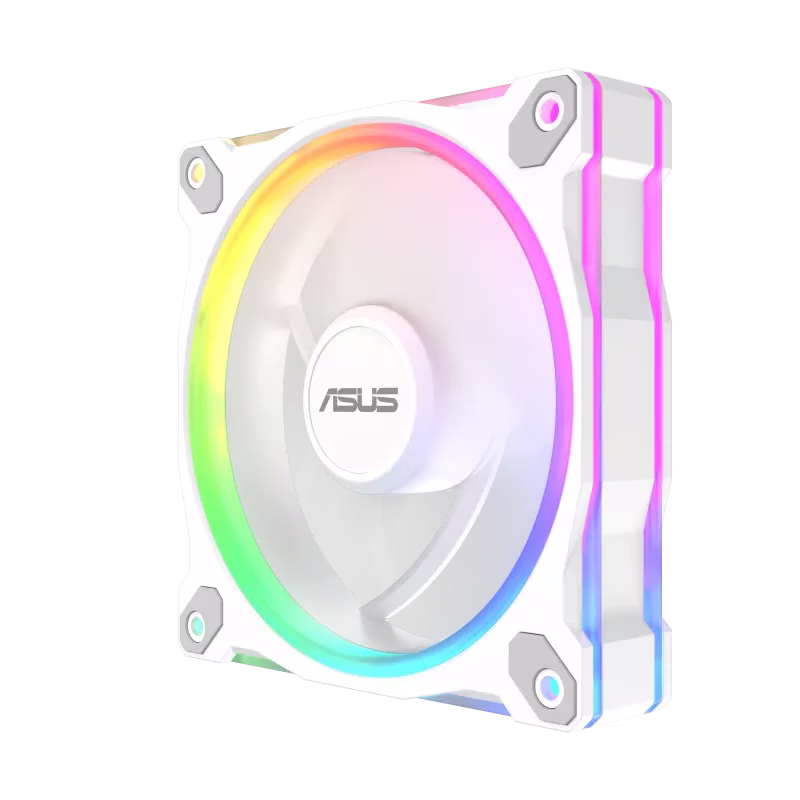 ASUS Prime MR120 ARGB Reverse 120mm White Case Fan - Single Pack, 1600 rpm (+/-10%) Speed, 58 CFM Airflow, 1.38 mm H2O Pressure, 23 dB(A) Noise Level | 90DA00L3-B09000 thumbnail 2