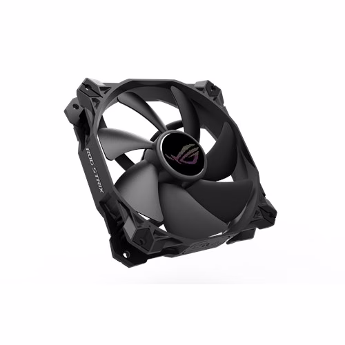 ASUS ROG STRIX XF 120 Whisper-quiet, 4-pin PWM fan for PC cases, radiators or CPU cooling,  120 x 120 x 25 mm, Magnetic-levitation  Bearing, 1800 rpm (+/- 10%), Airflow 62.5 CFM, Anti-vibration pads and mounts, Aerodynamic fan blade | 90DA0010-B09000 thumbnail 4