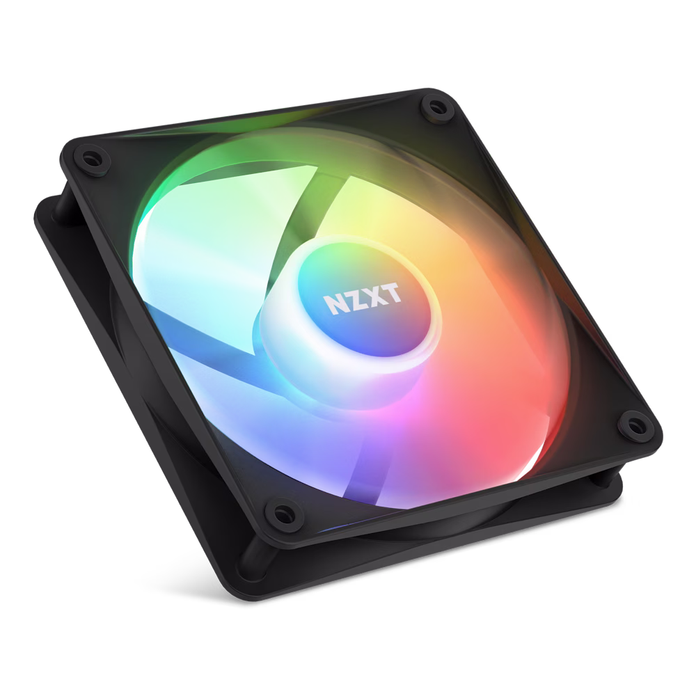 NZXT F120 RGB Core 120mm Hub-Mounted RGB Fan, Sublime RGB Lighting, Up to 1800 RPM Speed, 78.86 CFM, Fluid Dynamic Bearing, 8 LEDs, Superior Heat Dissipation, Single Pack, Black | RF-C12SF-B1 thumbnail 2