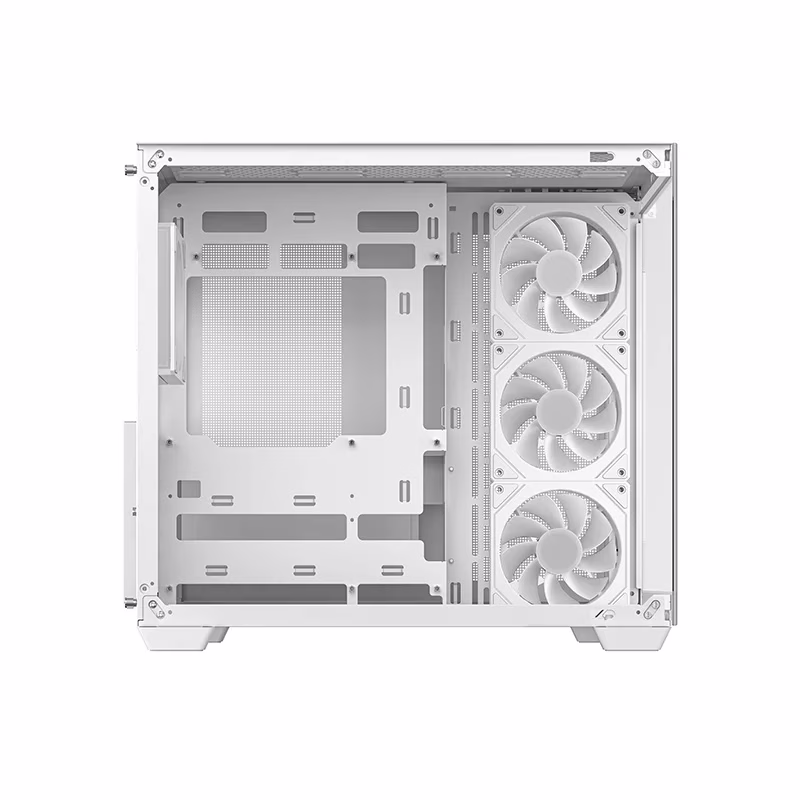 Deepcool CG530 4F Mid Tower Case, 4x PWM+ARGB Pre-Installed Fans, Tempered Glass, Supports upto ATX(Rear Connector) Motherboard, 2x USB 3.0, USB TYPE C, 2-in-1 AP, White | CG530-WHADA4-G-1 thumbnail 3