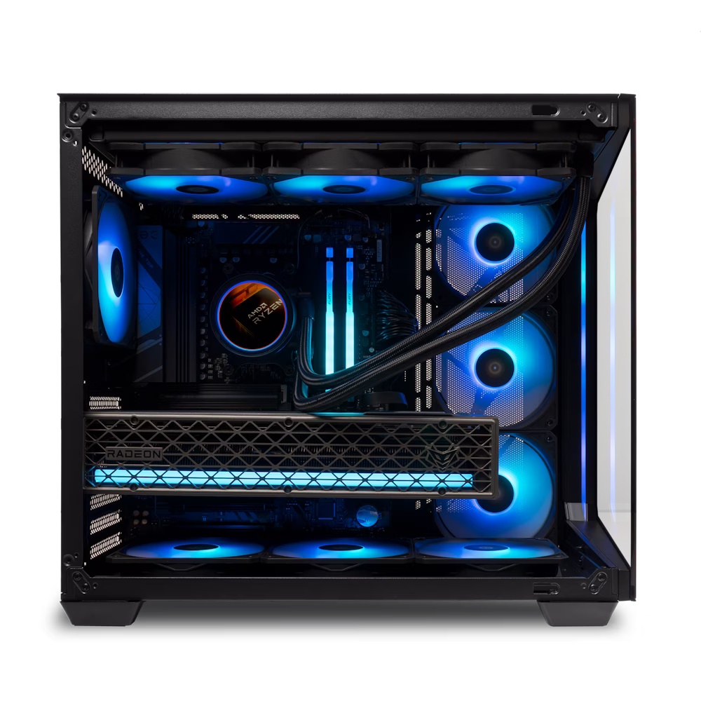 Gaming PC (High-Performance Gaming PC: AMD Ryzen 5 7500X3D + SAPPHIRE NITRO+ RX 9060 XT OC 16GB GDDR6, 32GB DDR5 6000MHz RGB, 1TB PCIe 4.0 NVMe SSD, 360mm AIO, 750W PSU, WiFi 6E, DeepCool CG530 Black thumbnail 2