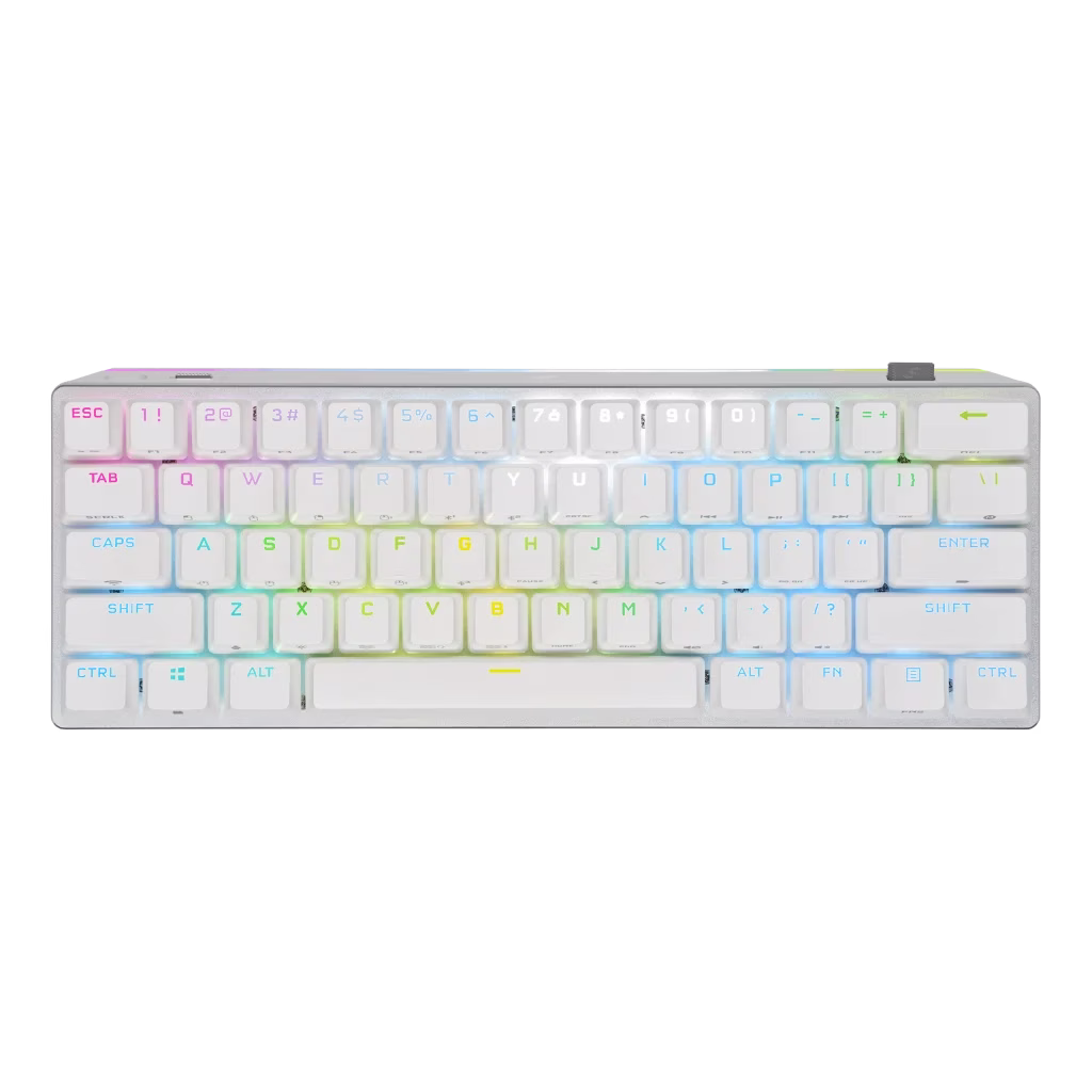 Corsair K70 PRO MINI WIRELESS 60% Mechanical CHERRY MX Red Switch Keyboard, with RGB Backlighting, Hot Swappable Keyswitches, Multi-platform Connectivity, Compact size, White | CH-9189110-NA thumbnail 2