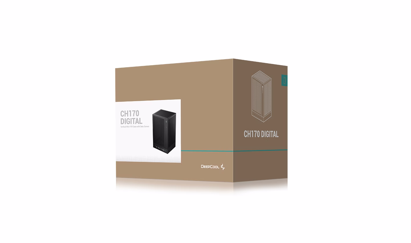 Deepcool CH170 DIGITAL Vertical M-ITX Case, With Screen, Full Mesh panel, Supports Upto Mini-ITX Motherboard, 305mm GPU, 240mm Cooler, ATX PSU, Black | R-CH170-BKNPI0D-G-1 thumbnail 7