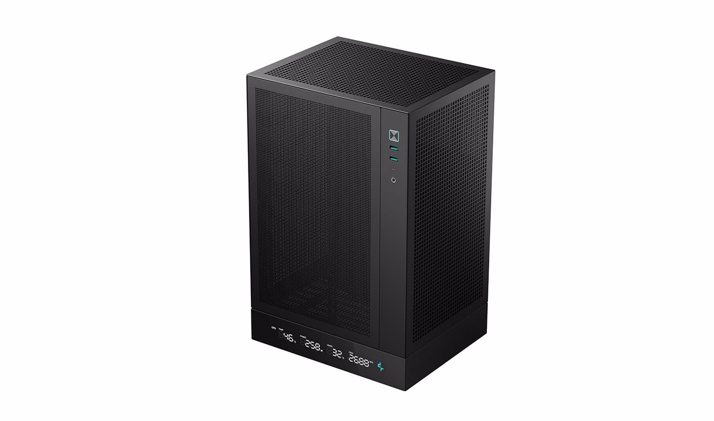 Deepcool CH170 DIGITAL Vertical M-ITX Case, With Screen, Full Mesh panel, Supports Upto Mini-ITX Motherboard, 305mm GPU, 240mm Cooler, ATX PSU, Black | R-CH170-BKNPI0D-G-1 thumbnail 3