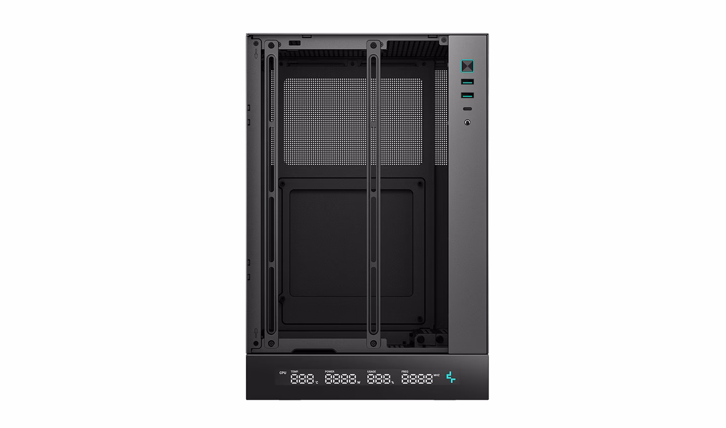Deepcool CH170 DIGITAL Vertical M-ITX Case, With Screen, Full Mesh panel, Supports Upto Mini-ITX Motherboard, 305mm GPU, 240mm Cooler, ATX PSU, Black | R-CH170-BKNPI0D-G-1 thumbnail 9