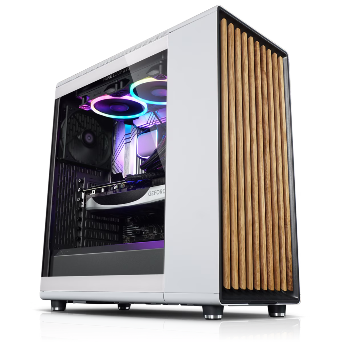 White Wood PC Extreme Gaming PC - AMD Ryzen 9 7950X3D 16 Cores 32 Threads, NVIDIA RTX 4080 16GB, 64GB DDR5 RAM 6000MHz, 2TB SSD Gen 4, 1000W 80 Plus Gold PSU, 360mm Liquid Cooler, Wi-Fi + BT thumbnail 4