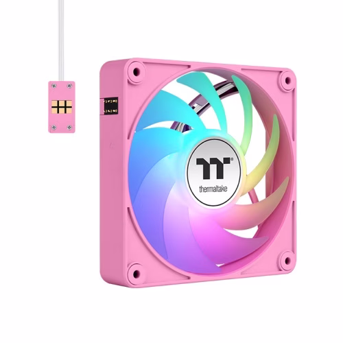 Thermaltake CT120 EX Reverse ARGB Sync PC Cooling Fan Pink (3-Fan Pack), PWM 500 ~ 2000 R.P.M, 65.82 CFM Air Flow, 1.87 mm-H2O Air Pressure, Hydraulic Bearing, MagForce 2.0  | CL-F225-PL12PK-A thumbnail 3