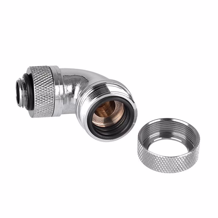 Thermaltake Pacific DIY LCS Chrome G1/4 PETG 16mm (5/8") OD Tube 90 Degree Compression Fitting Cooling CL-W097-CA00SL-A – Buy Online