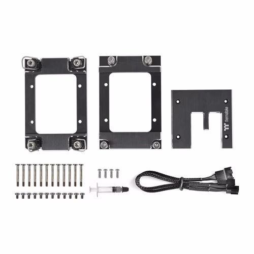 Thermaltake AW420 Workstation AIO Liquid Cooler, Nickel-Plated Copper Water Block, Air Flow 119.6CFM (one fan), Air Pressure 3.57 mm-H2O (one fan), PWM 500~2000 R.P.M,  Supports Intel LGA4677 & AMD sTR5 / SP6 Sockets, Black | CL-W445-PL14BL-A thumbnail 4