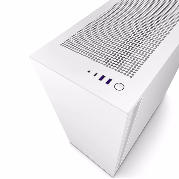 NZXT H7 Base Edition ATX Mid Tower Case, 3 x 120mm Top Fan Support, Up To 360mm Radiator Support, 7 PCI Expansion Slots, 2.5'' / 3.5'' Drive Bays, Tempered Glass Material, White | CM-H71BW-01 thumbnail 4