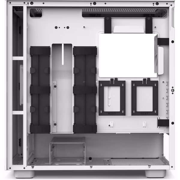 NZXT H7 Base Edition ATX Mid Tower Case, 3 x 120mm Top Fan Support, Up To 360mm Radiator Support, 7 PCI Expansion Slots, 2.5'' / 3.5'' Drive Bays, Tempered Glass Material, White | CM-H71BW-01 thumbnail 6