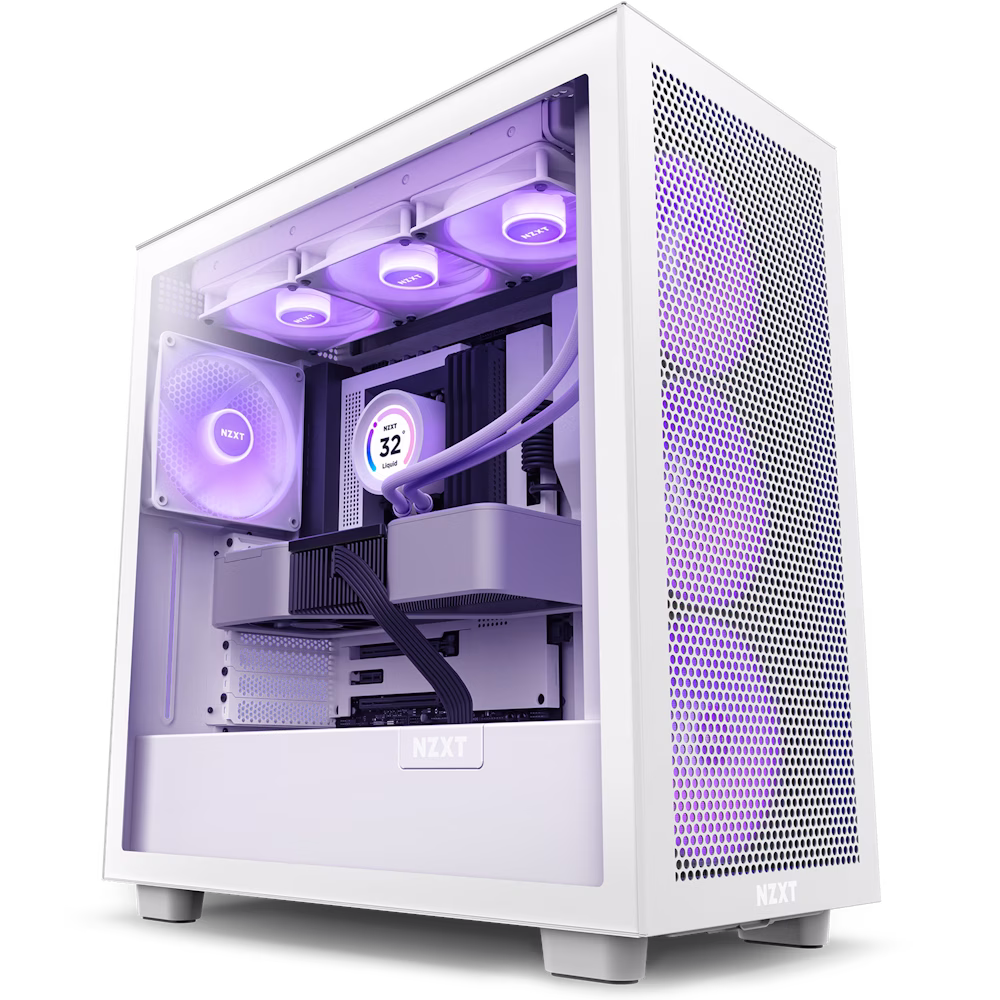 High-end High Flow White Gaming PC, Core i7-14700KF 14th Gen, NVIDIA 4080 Super 16 GB, 32 GB (2x16) 6000 MHz RAM, 2 TB NVMe SSD, 1000W image