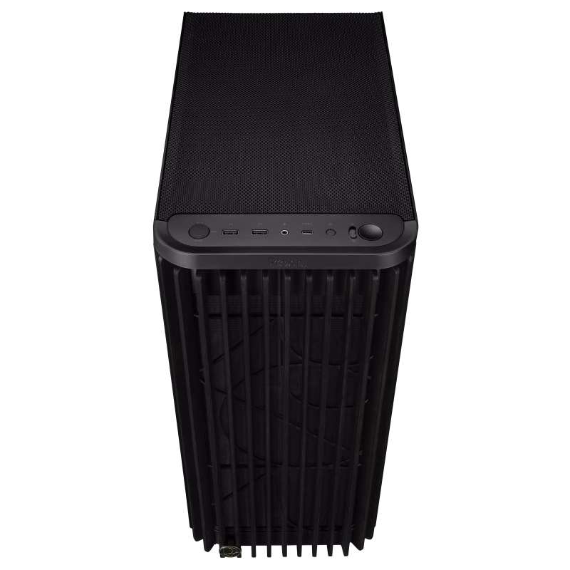 ASUS ProArt PA401 Wood Edition - Metal Panel Case, 2x 160mm & 1x 120mm Pre Installed Fan, Pre-installed Fan Hub, Supports ATX Motherboard, Black | 90DC00M0-B39010 thumbnail 5