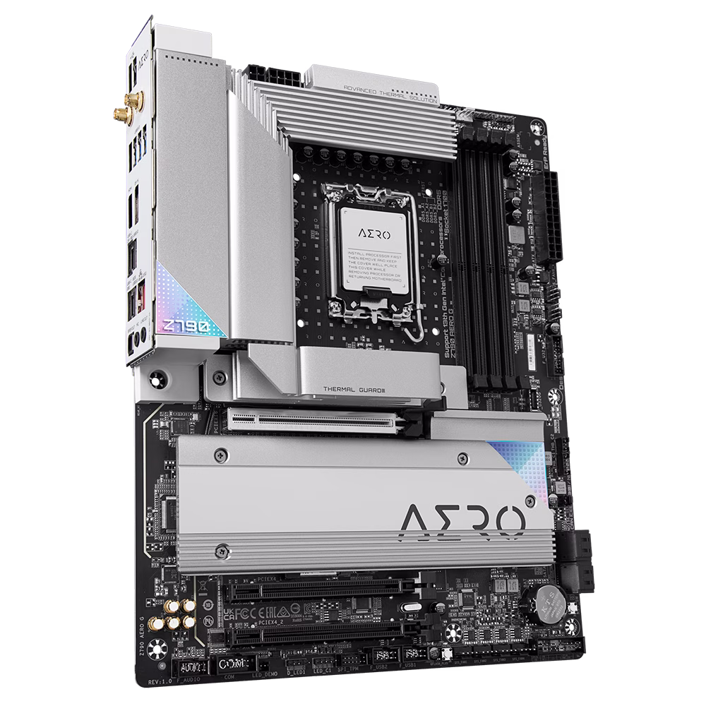 GIGABYTE Z790 AERO G LGA1700 ATX Motherboard, Intel Z790 Chiipset, 4x DDR5 DIMM Up to 192GB Memory, Wi-Fi 6E / 2.5GbE LAN / BT 5.3, 5x M.2, PCIe 5.0, USB 3.2 Gen2x2 Type-C, HDMI / DP | Z790 AERO G thumbnail 4