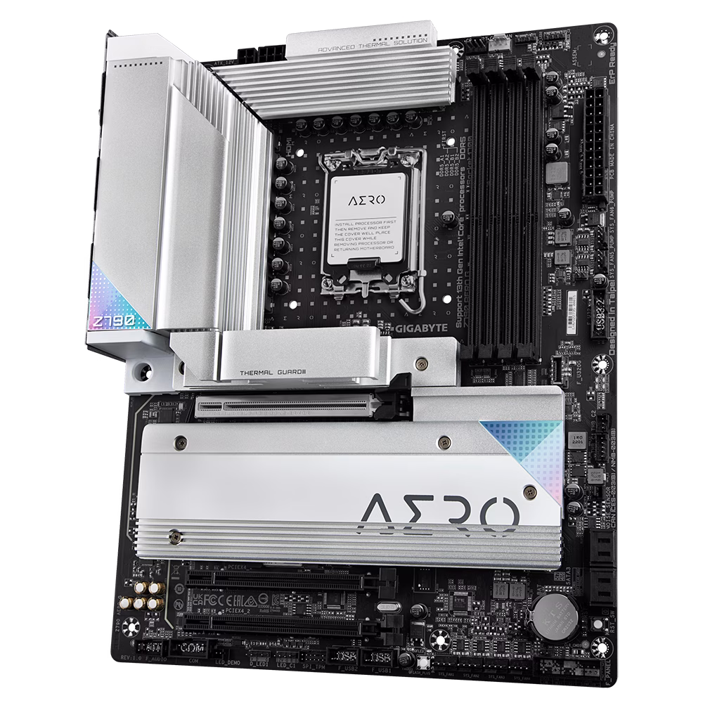 GIGABYTE Z790 AERO G LGA1700 ATX Motherboard, Intel Z790 Chiipset, 4x DDR5 DIMM Up to 192GB Memory, Wi-Fi 6E / 2.5GbE LAN / BT 5.3, 5x M.2, PCIe 5.0, USB 3.2 Gen2x2 Type-C, HDMI / DP | Z790 AERO G thumbnail 3
