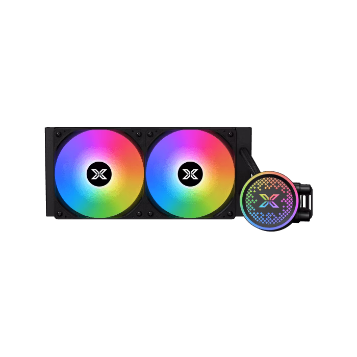 Xigmatek FENIX 240 Liquid Cooler, ARGB Pump Head & 240mm PWM Fan, Mini ARGB Controller, Intel & AMD Mounting Kit, Black | EN42973 – Buy Online