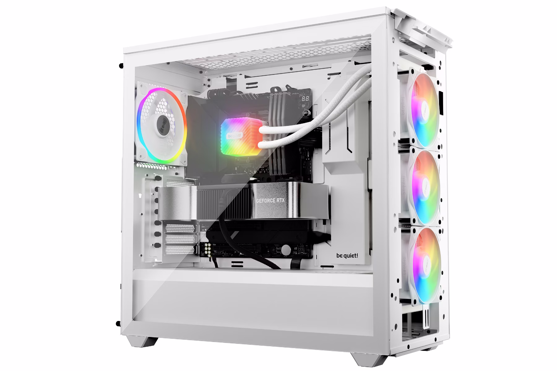 be quiet LIGHT LOOP 360mm White  All-in-One Liquid Cooling, 3x Light Wings LX PWM Fans, ARGB Cooling Block, 2900 Pump speed (rpm) | BW023 thumbnail 7