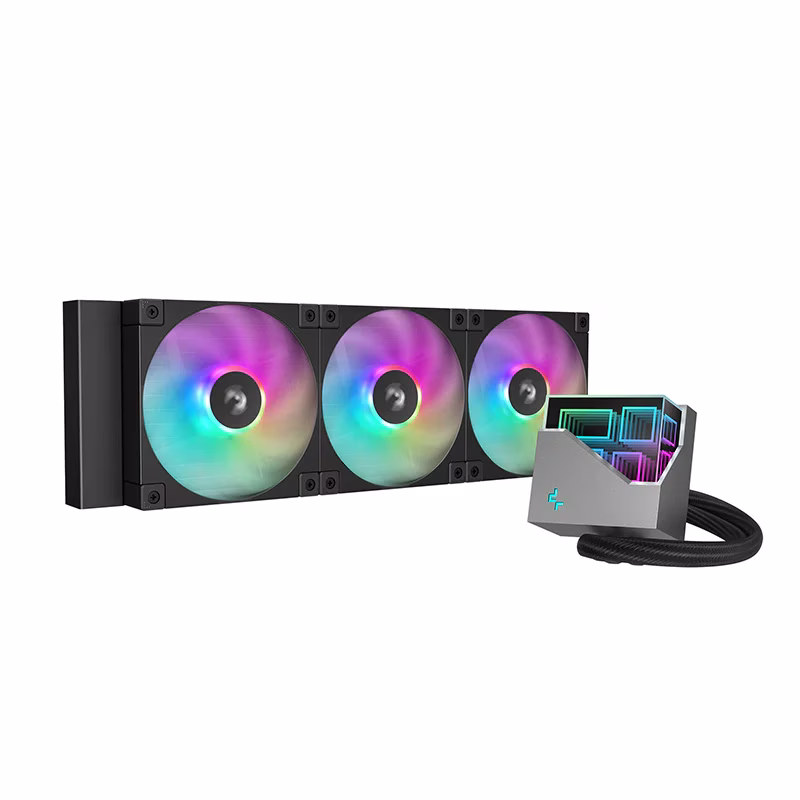 DeepCool LT360 ARGB 360mm Liquid CPU Cooler, 3400 RPM??10% Pump Speed, Addressable RGB LED, Hydro Bearing, Black | R-LT360-BKAMNC-G-1 image