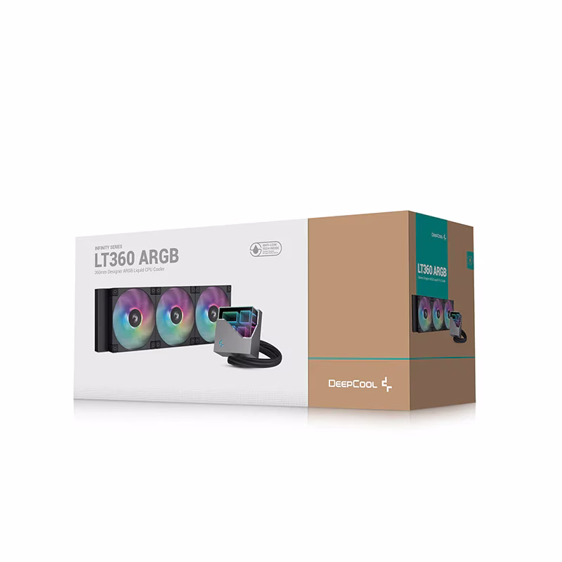 DeepCool LT360 ARGB 360mm Liquid CPU Cooler, 3400 RPM??10% Pump Speed, Addressable RGB LED, Hydro Bearing, Black | R-LT360-BKAMNC-G-1 thumbnail 4