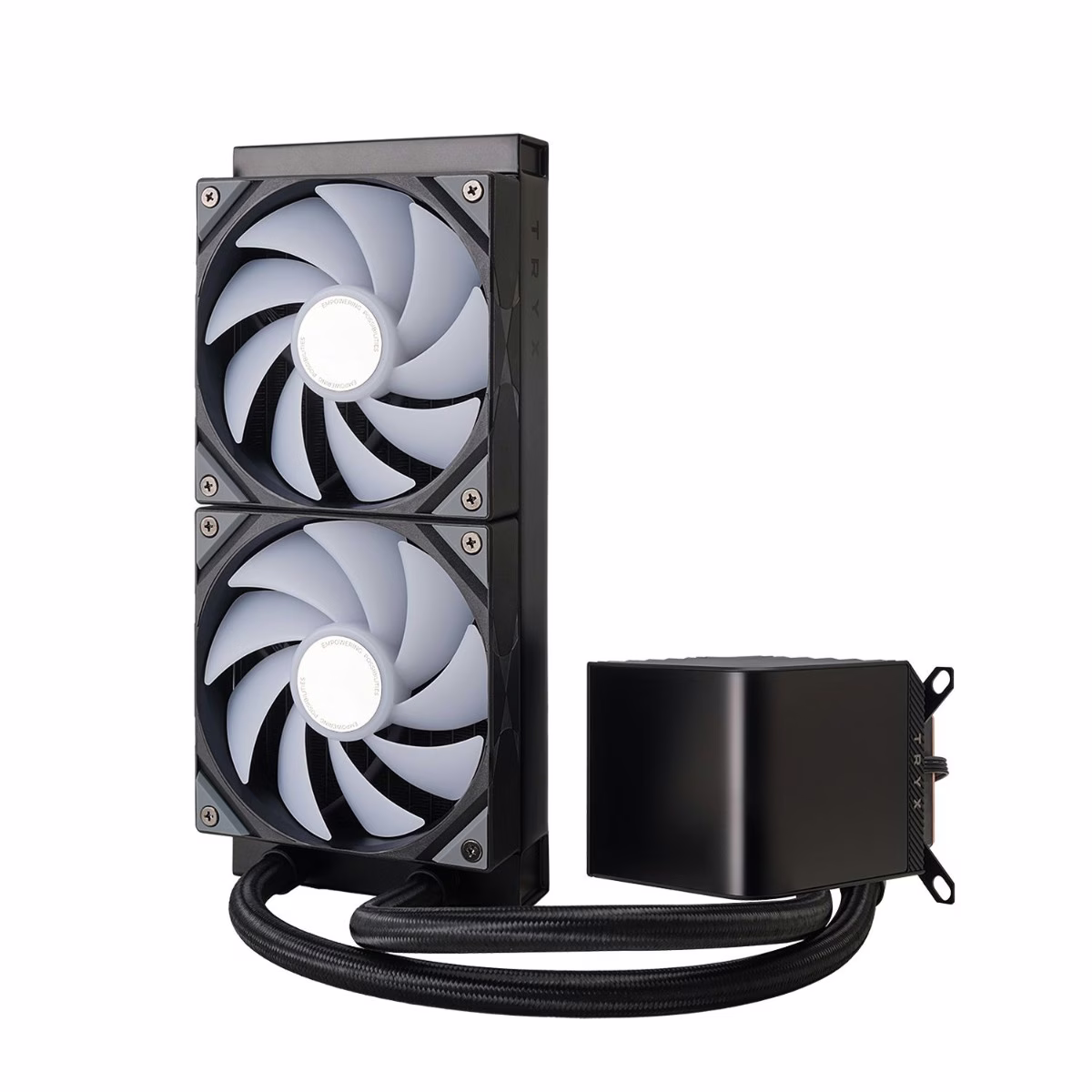 TRYX PANORAMA ARGB 240 Black L-shaped AMOLED Screen Liquid Cooler, 6.5 Inch 2K 60 Hz Display, Adjustable Fan Speed| L-P240A-AS2M-G0K thumbnail 5
