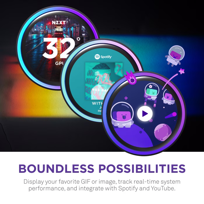 NZXT Kraken Elite 420 RGB 420mm AIO Liquid Cooler with 2.72" IPS LCD & RGB, NZXT Turbine Pump, 1,200 - 2,800 ?? 300 RPM Motor Speed, 3.2 mm H2O Static Pressure per fan, White | RL-KR42E-W2 thumbnail 5