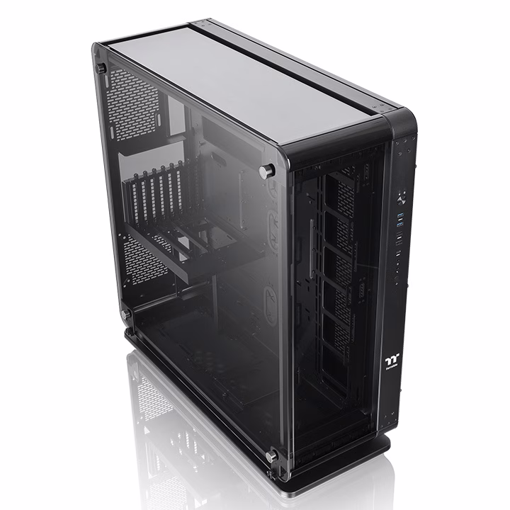 Thermaltake Core P8 Tempered Glass Full Tower Chassis, Tempered Glass x 3 (4mm thickness), 660 x 260 x 626 mm (H X W X D), 8 Expansion Slots, Black | CA-1Q2-00M1WN-00 – Buy Online
