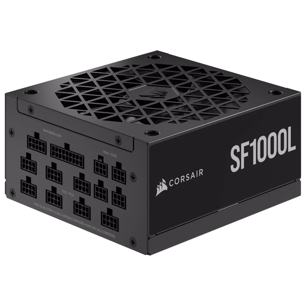 Corsair SF1000L SF-L Series SFX Power Supply, 1000 Watts Power, Low-Noise Fan, Fully Modular, 80 Plus Gold Efficiency, Zero RPM Mode, Black | CP-9020246-UK thumbnail 2