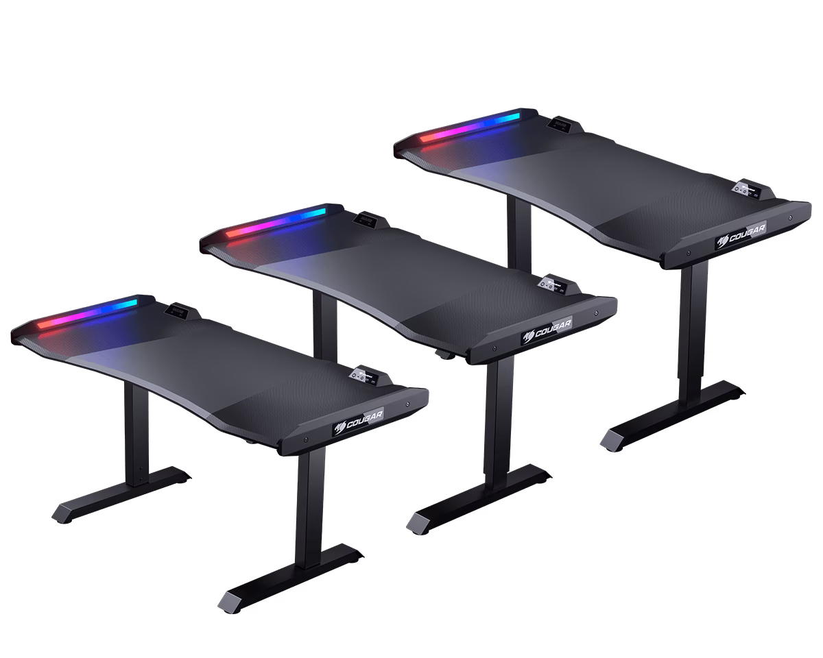 COUGAR MARS Gaming RGB Desk, 1533 x 771 (mm), 3x Height Adjustable, Dual-sided RGB, With control stands, ARGB SYNC | NY7D0001-00 thumbnail 7