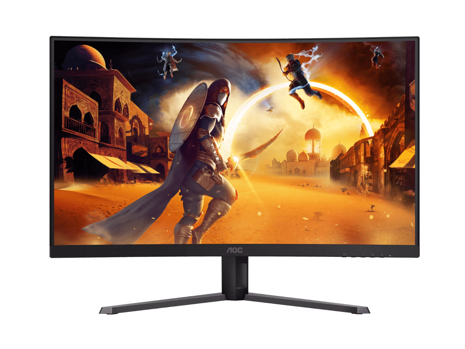AOC CQ32G4E 31.5" QHD Curved 1500R Gaming Monitor, 2K 2560 ?? 1440 (QHD), VA / 1500R, 1ms (MPRT), 180Hz, HDR Mode, FreeSync Premium, HDMI, DP, Black thumbnail 5