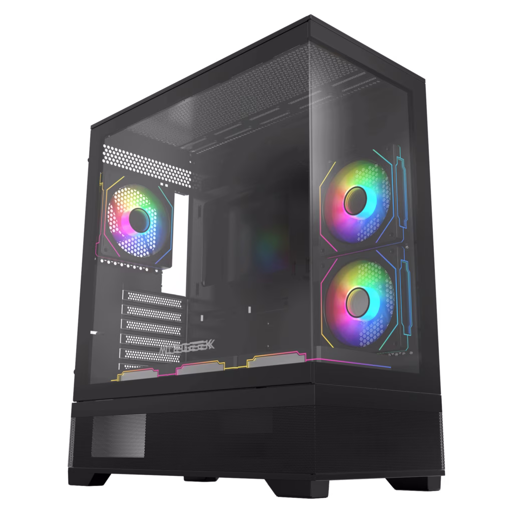 AceGeek Cruiser L460 Computer Case, Up to 360mm Radiator & 9x Fan Support, 0.7mm Tempered Glass & SPCC Material, USB 3.0, USB 2.0, Type-C, HD Audio I/O Ports, Black | AC-CRUISER-L460-BK – Buy Online