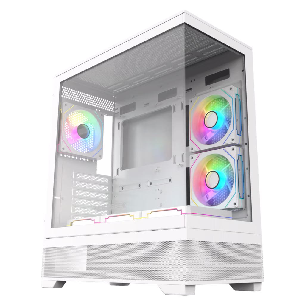 AceGeek Cruiser L460 Type-C White E-ATX Mid-Tower Gaming Case with 360mm Radiator Support and 410mm GPU Clearance, White | AC-CRUISER-L460-WH thumbnail 7