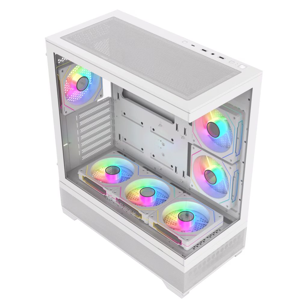 AceGeek Cruiser L460 Type-C White E-ATX Mid-Tower Gaming Case with 360mm Radiator Support and 410mm GPU Clearance, White | AC-CRUISER-L460-WH thumbnail 11