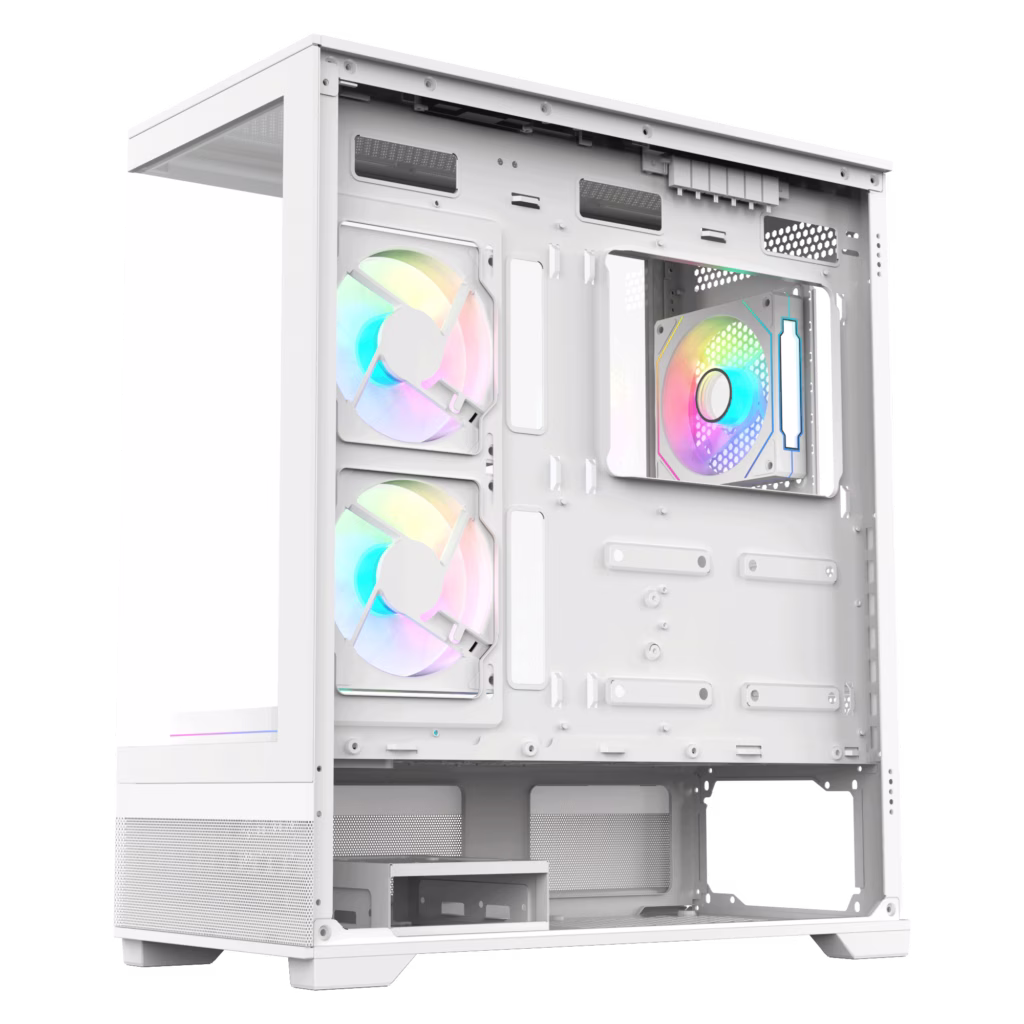 AceGeek Cruiser L460 Type-C White E-ATX Mid-Tower Gaming Case with 360mm Radiator Support and 410mm GPU Clearance, White | AC-CRUISER-L460-WH thumbnail 4